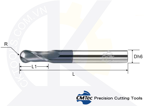 Dao phat CMTec CEBML2-CEBL2,Dao phay cầu CMTéc CEBML2-CEBL2